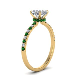 Forty Birthday Gifts for Women Gift Set for Women Diamond Band Rings for Women Kids Jewelry Engagement Dress Matching Ring Diamond Ring Yellow Gold Plated Created Emerald Cushion Ring in Size 8