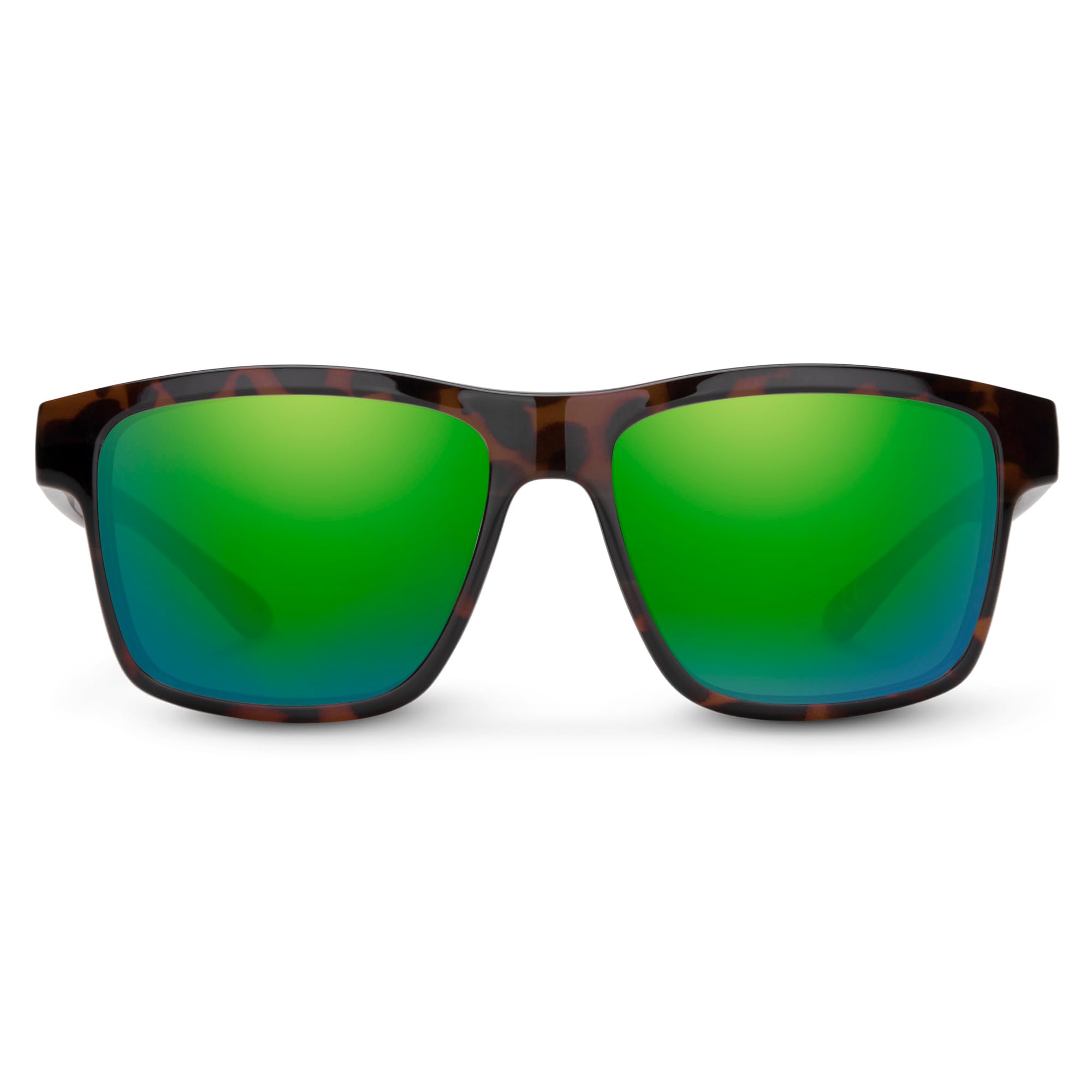 Suncloud A-Team Polarized Sunglasses, Matte Tortoise/Polarized Green Mirror, One Size