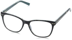 kate spade new york women's kate spade female optical style joyanne rectangular reading glasses, havana blue/demo lens, 52mm, 16mm + 2.5