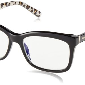 Kate Spade New York womens Kate Spade Female Optical Style Dollie Reading Glasses, Black Leopard/Demo Lens, 53mm 15mm US