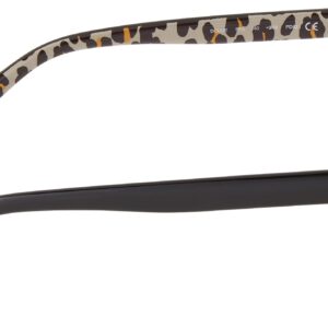 Kate Spade New York womens Kate Spade Female Optical Style Dollie Reading Glasses, Black Leopard/Demo Lens, 53mm 15mm US