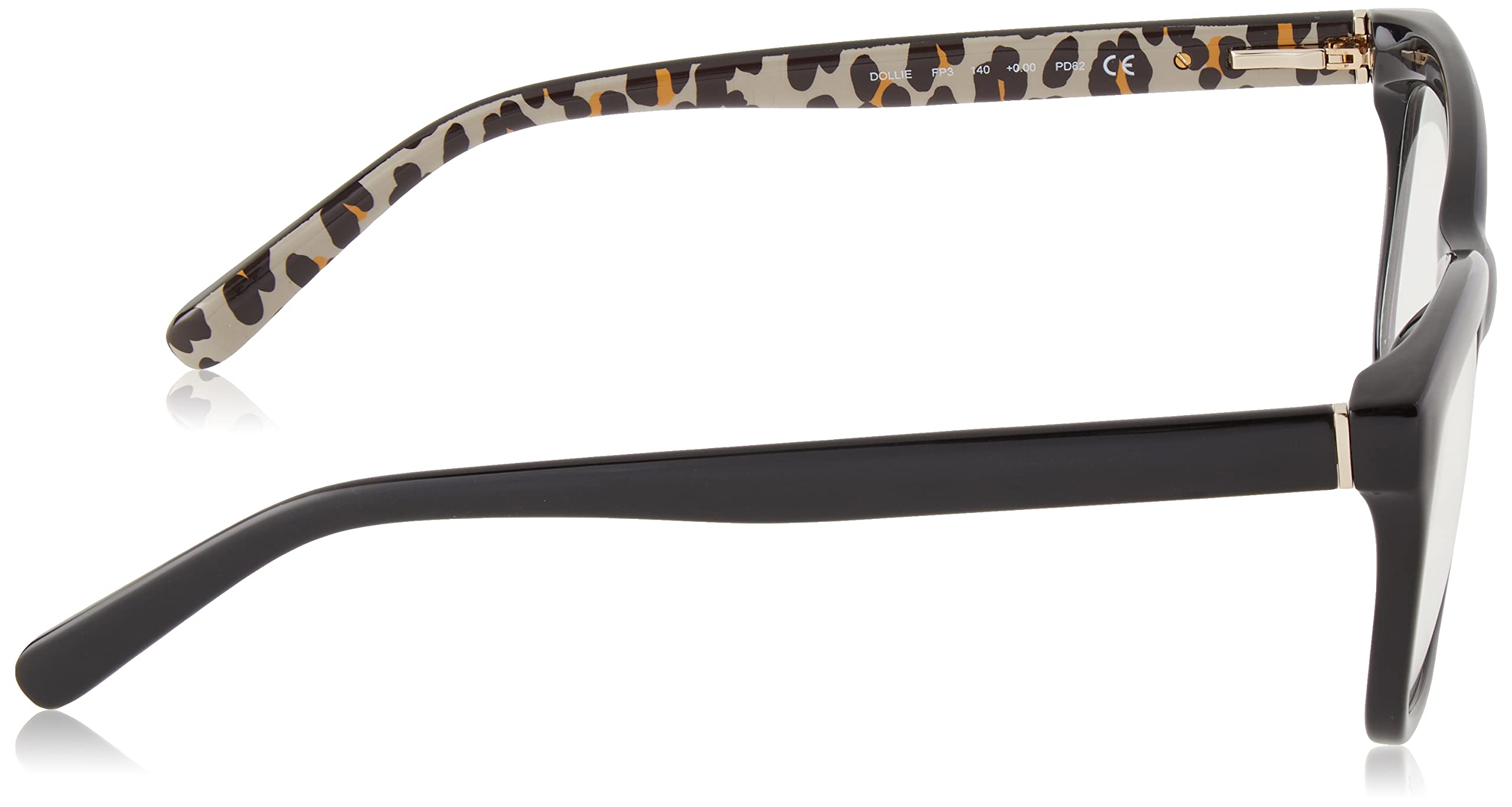 Kate Spade New York womens Kate Spade Female Optical Style Dollie Reading Glasses, Black Leopard/Demo Lens, 53mm 15mm US