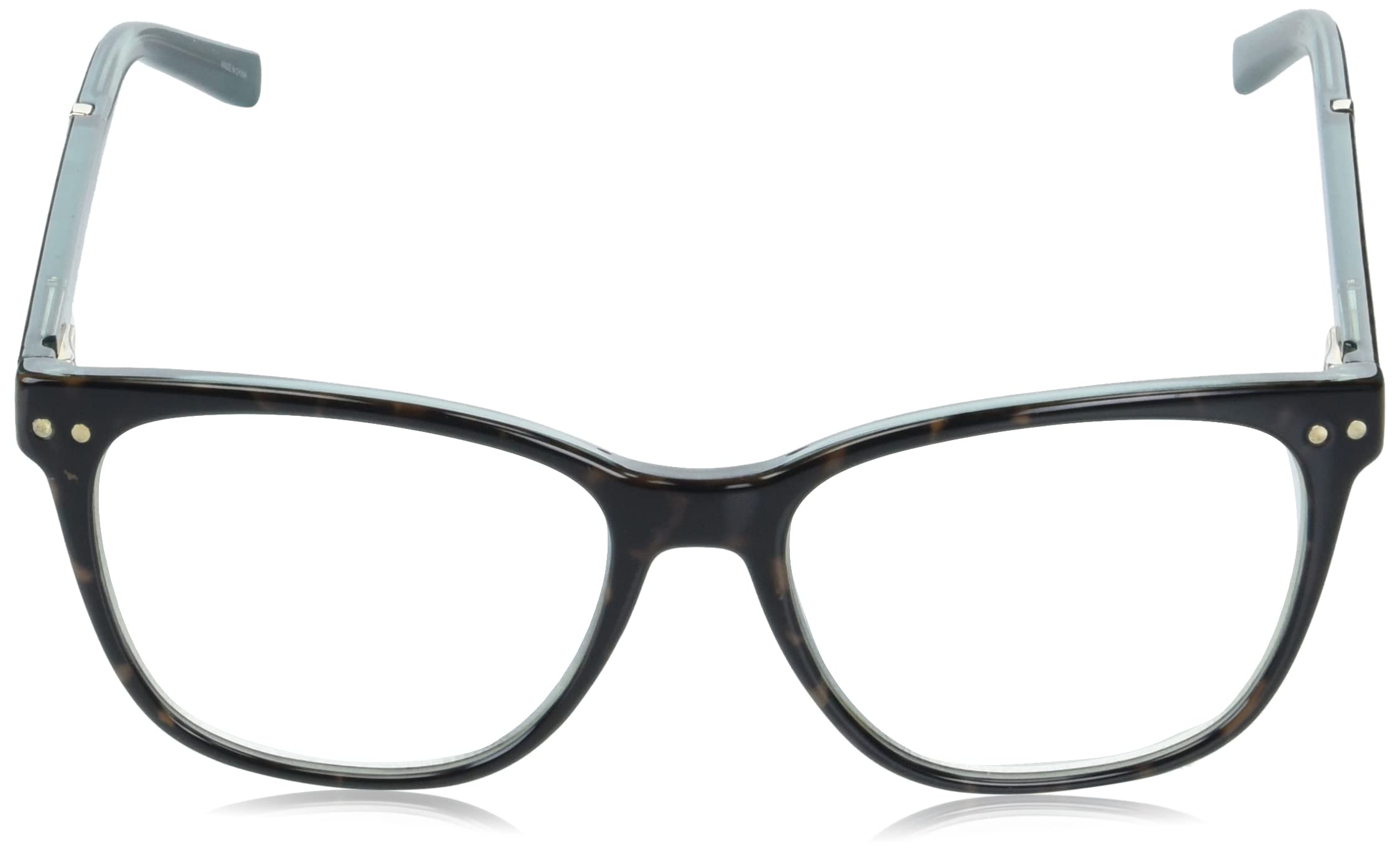 Kate Spade New York Women's Kate Spade Female Optical Style Joyanne Rectangular Reading Glasses, Havana Blue/Demo Lens, 52mm, 16mm + 2.5