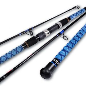 fiblink surf spinning fishing rod carbon travel surf rod 3 piece saltwater spinning fishing rod 12'