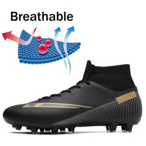 Aiqzsh Kids Soccer Cleats Boys Girls Football Shoes Athletic Anti-Slip Outdoor/Indoor Sports Shoes