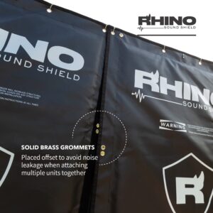 RHINO SOUND SHIELD 95 x 52 inch Soundproof Blanket, Sound Absorbing Blanket, Noise Barrier, Acoustic Sound Blanket, Application for Construction Site, Outdoor Concert, Machinery Shop