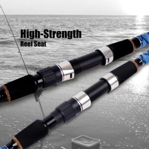 Fiblink Surf Spinning Fishing Rod Carbon Travel Surf Rod 3 Piece Saltwater Spinning Fishing Rod 12'