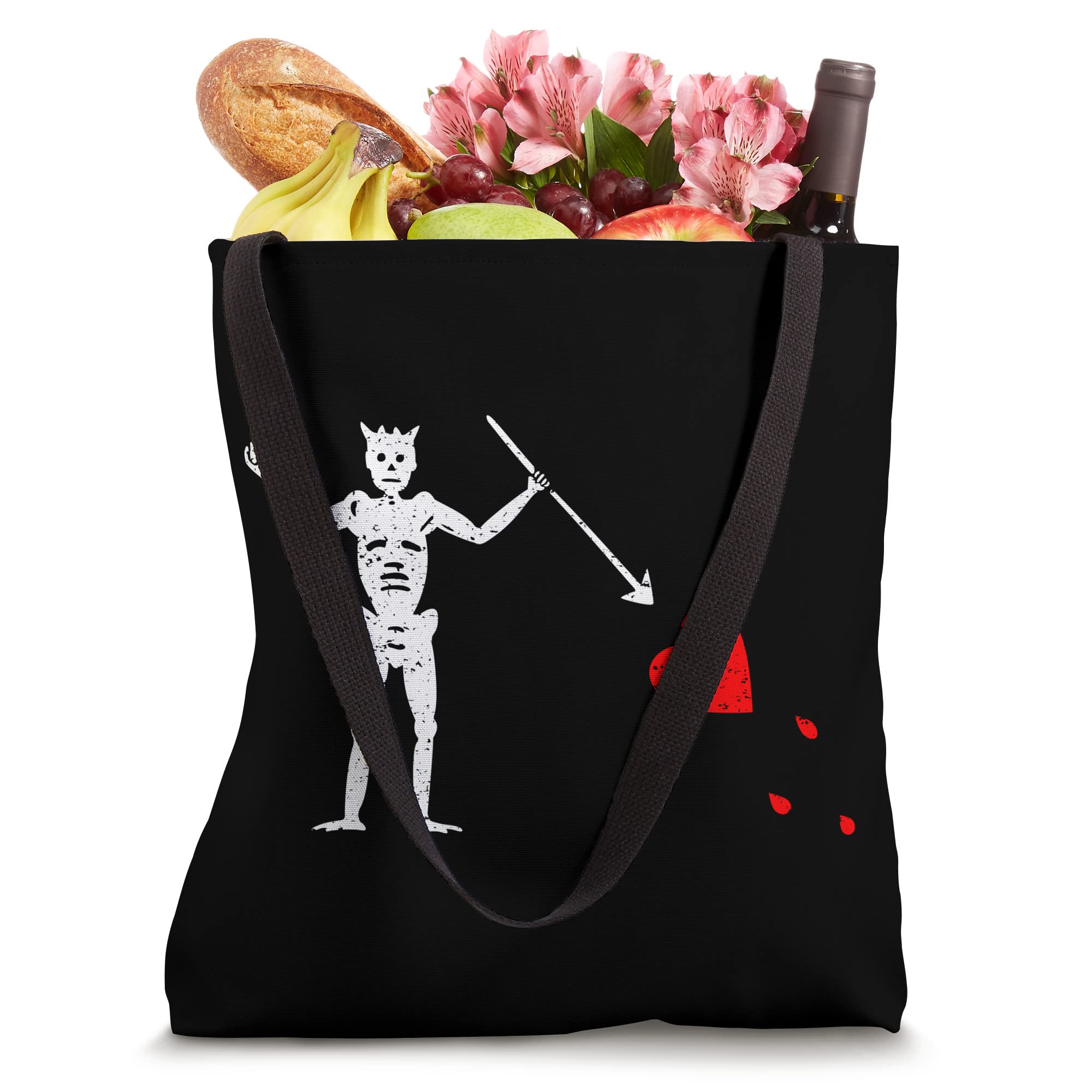 FLAG OF BLACKBEARD JOLLY ROGER PIRATE FLAG Tote Bag