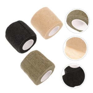 Healifty 3pcs Adhesive Tape Sports Protector Band Vet Wrap Grip Cover Sports Wrap Tape - Proof Sports Tapes Sports Wrist Tape Camo Tape Bandages Medical Kit Non-Woven Fabric Telescopic