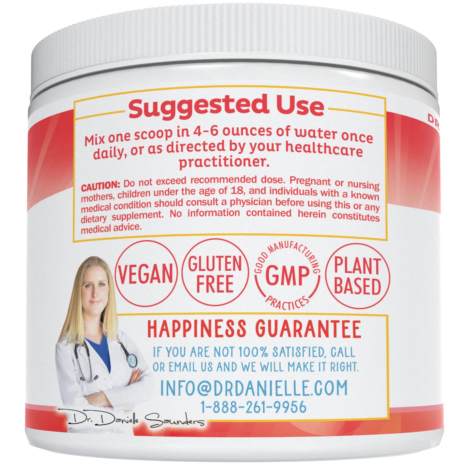 Doctor Danielle Gut Assist - Leaky Gut Repair Supplement Powder - Glutamine, Arabinogalactan, Licorice Root - Supports IBS, Heartburn, Bloating, Gas, Constipation, SIBO from, Berry Flavor