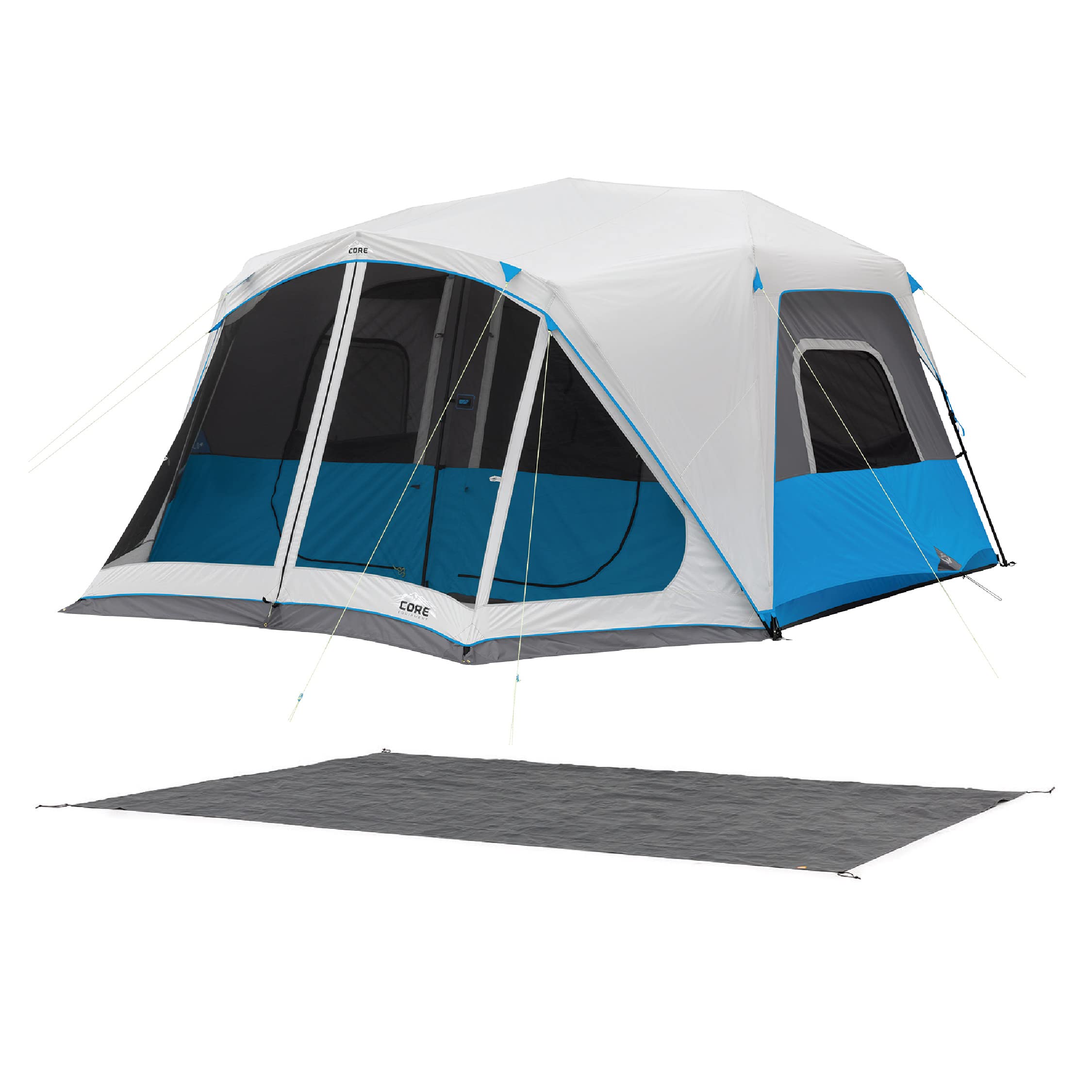 Core 10 Person Lighted Instant Cabin Tent & Footprint