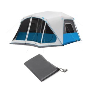 core 10 person lighted instant cabin tent & footprint