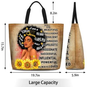 IAGM African American Women Tote Bag Black Woman Satchel Bag Black Women Shoulder Bag Afro Handbags For Women