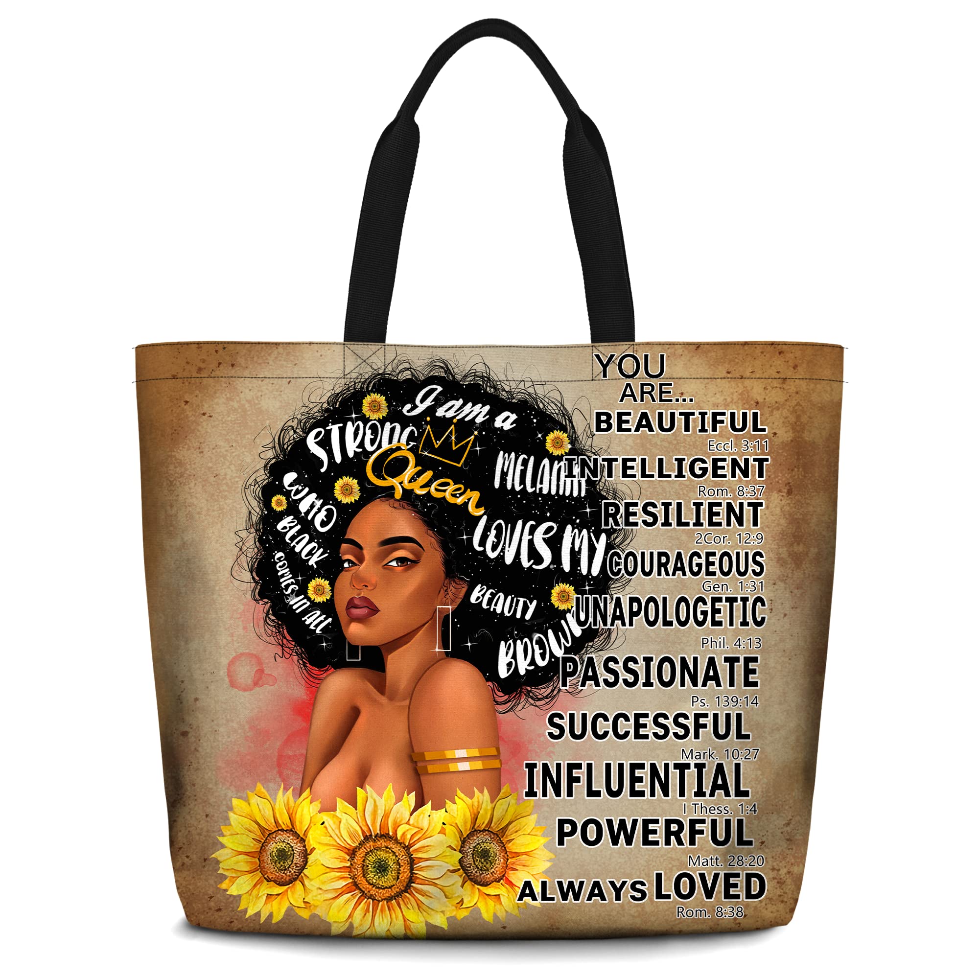 IAGM African American Women Tote Bag Black Woman Satchel Bag Black Women Shoulder Bag Afro Handbags For Women