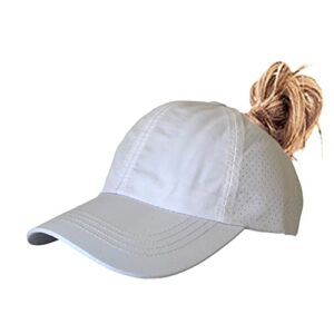 womens hats criss cross ponytail baseball cap adjustable high messy bun ponycap quick drying running hats essentials cap for women