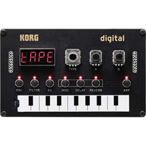 Korg Nu:Tekt NTS-1 Digital DIY Programmable Synthesizer - With H&A Closed-Back Studio Monitor Headphones