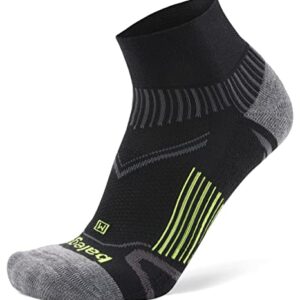 Balega Enduro Arch Support Performance Quarter Athletic Running Socks for Men and Women (1 Pair), Black, Medium