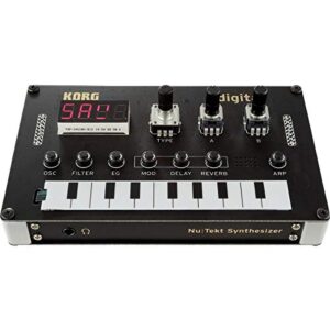 Korg Nu:Tekt NTS-1 Digital DIY Programmable Synthesizer - With H&A Closed-Back Studio Monitor Headphones