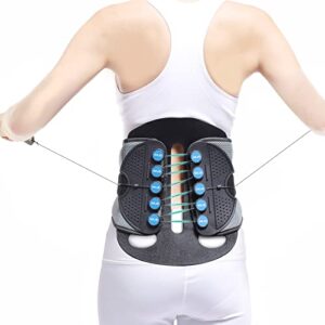 LSO Back Brace with Removable Decompression Panel Back Support& Back Cover for Free,Pulley System Lumbar Support Belt for Sciatica Pain, Disc Injury and After Laminectomy or Spinal Fusion Surgery(XL)