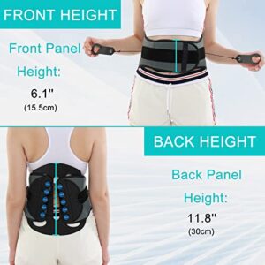 LSO Back Brace with Removable Decompression Panel Back Support& Back Cover for Free,Pulley System Lumbar Support Belt for Sciatica Pain, Disc Injury and After Laminectomy or Spinal Fusion Surgery(XL)