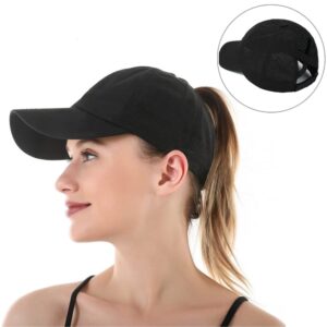 Womens Hats Criss Cross Ponytail Baseball Cap Adjustable High Messy Bun Ponycap Quick Drying Running Hats Essentials Cap for Women