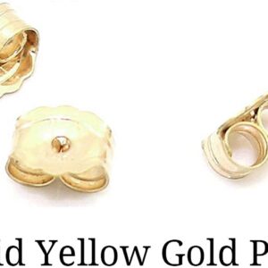 FANCIME Mothers Day Gifts 14K Solid Yellow Gold 0.08cttw Diamond Small Tiny Minimalist Flower Post Earrings Fine Jewelry for Women