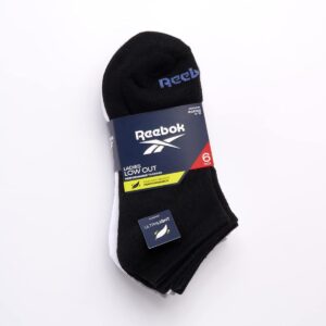 Reebok Women's Athletic Socks - Performance Low Cut Socks (6 Pack), Size 4-10, White/Black/Grey