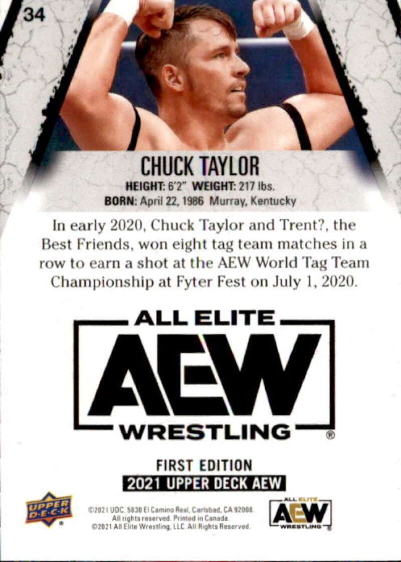 2021 Upper Deck All Elite Wrestling AEW #34 Chuck Taylor Official Trading Card