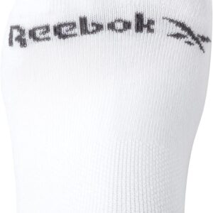 Reebok Men’s Low Cut Socks – 6 Pack Basic Cushion Low Cut No Show Socks for Men - Men's Athletic Socks (Size: 6-12.5), Size 6-12.5, Classic White