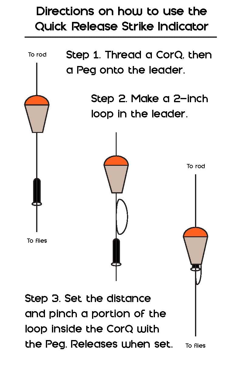 CorQs Quick Release Indicators, Neon, 3pk