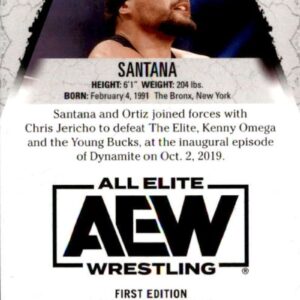 2021 Upper Deck All Elite Wrestling AEW #52 Santana Official Trading Card