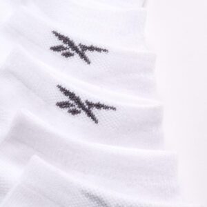 Reebok Men’s Low Cut Socks – 6 Pack Basic Cushion Low Cut No Show Socks for Men - Men's Athletic Socks (Size: 6-12.5), Size 6-12.5, Classic White