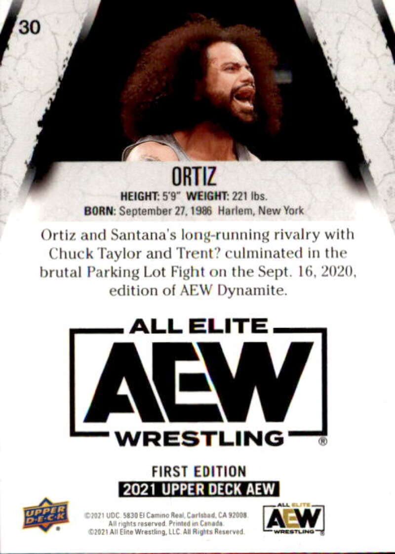 2021 Upper Deck All Elite Wrestling AEW #30 Ortiz Official Trading Card