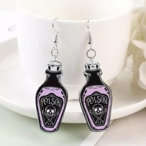 Halloween Jewelry for Women - Halloween Earrings - Spooky Earrings - Purple Halloween (The Poison)