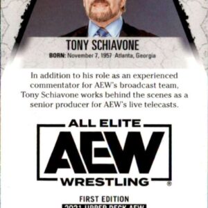 2021 Upper Deck All Elite Wrestling AEW #79 Tony Schiavone Official Trading Card