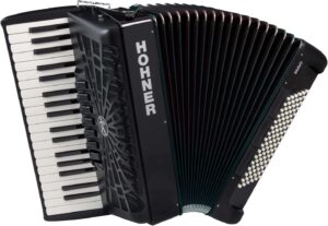 hohner bravo iii 96 chromatic piano key accordion - jet black