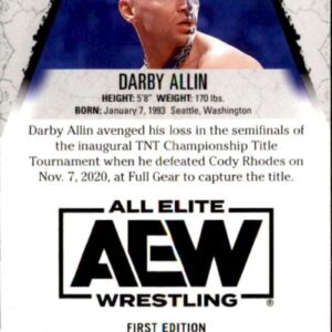 2021 Upper Deck All Elite Wrestling AEW #33 Darby Allin Official Trading Card