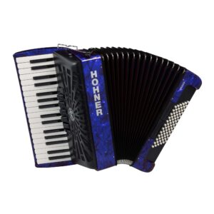 hohner bravo iii 72 chromatic piano key accordion - blue