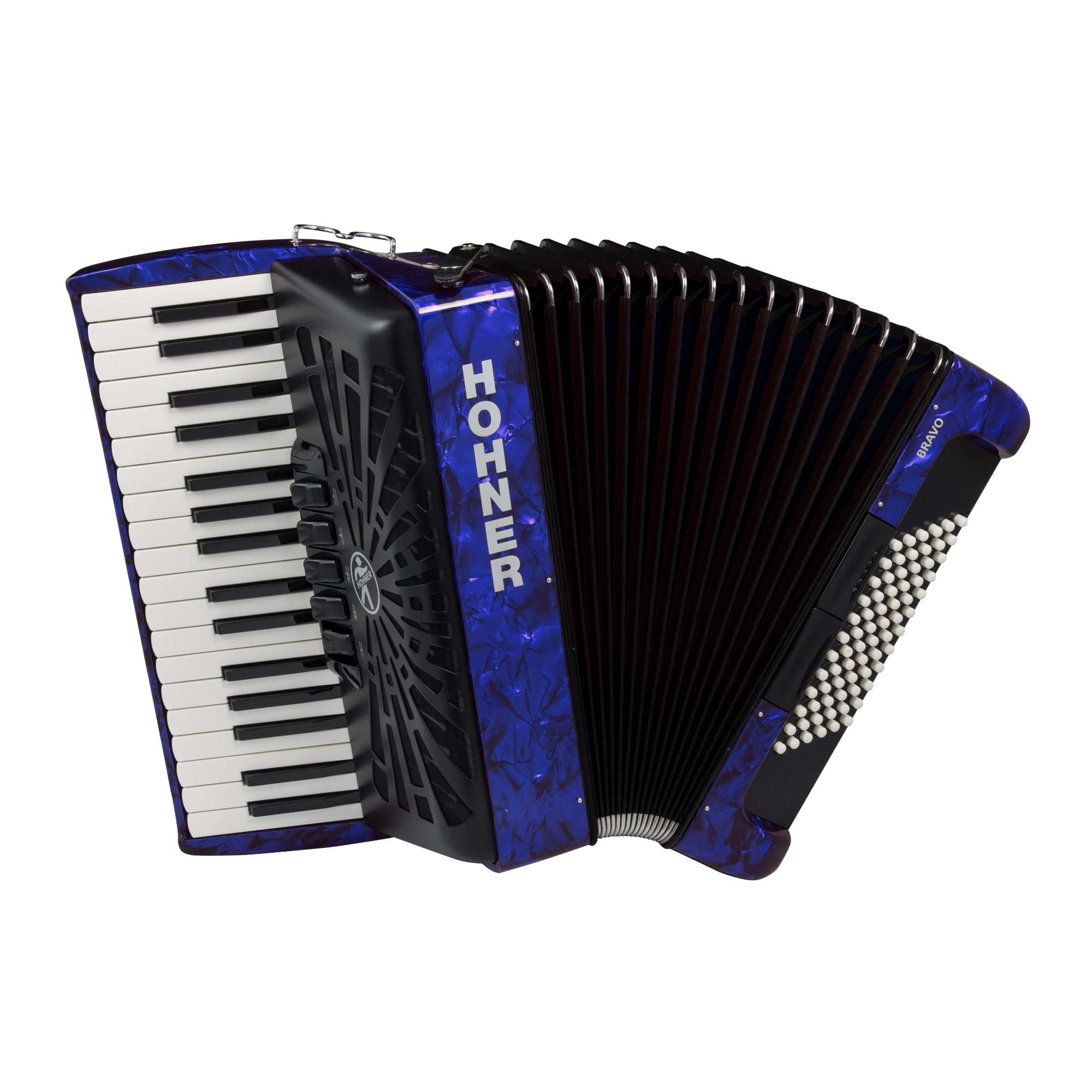 Hohner Bravo III 72 Chromatic Piano Key Accordion - Blue