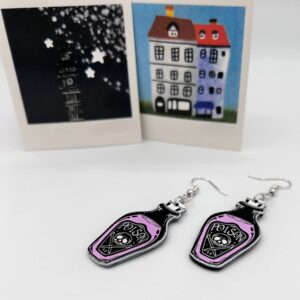 Halloween Jewelry for Women - Halloween Earrings - Spooky Earrings - Purple Halloween (The Poison)