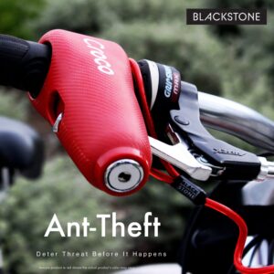 Blackstone Alarm Grip Lock with 130 db Alarm Waterproof Scooter E-Bike Motorcycle Anti-Theft Security Handle Bar Grip Lock Brake Lever Lock (Camo-White)