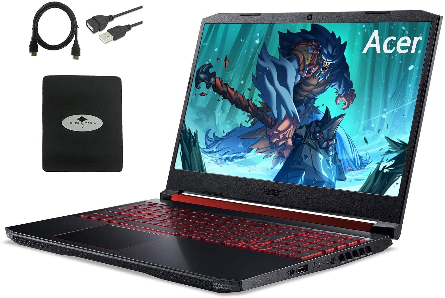 SIXNEC Acer Nitro 5 Gaming Laptop 15.6” FHD IPS Display, Intel Core i5-9300H(Beat i7-7700T), GeForce GTX 1650, 16GB RAM, 1TB NVMe SSD, WiFi6, Backlit KB, Win 10 w/3in1 Accessories