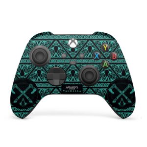 Head Case Designs Officially Licensed Assassin's Creed Dual Axes Valhalla Key Art Vinyl Sticker Gaming Skin Decal Cover Compatible with Xbox Series X Console and Controller Bundle