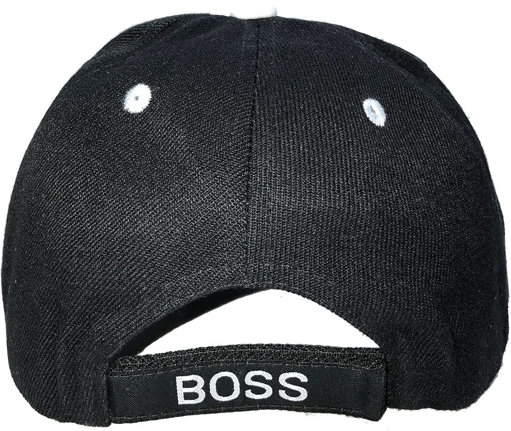 I'm The BOSS Baseball Cap Hat | 3D Embroidery | Sandwich Bill | Adjustable Closure (Black)