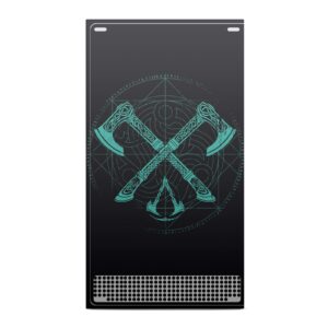 Head Case Designs Officially Licensed Assassin's Creed Dual Axes Valhalla Key Art Matte Vinyl Sticker Gaming Skin Decal Cover Compatible with Xbox Series S Console and Controller Bundle