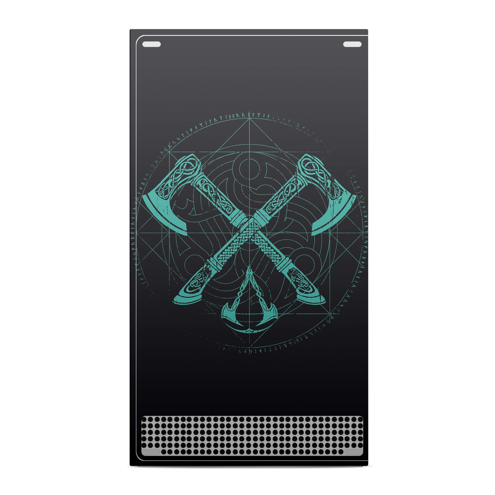 Head Case Designs Officially Licensed Assassin's Creed Dual Axes Valhalla Key Art Matte Vinyl Sticker Gaming Skin Decal Cover Compatible with Xbox Series S Console and Controller Bundle