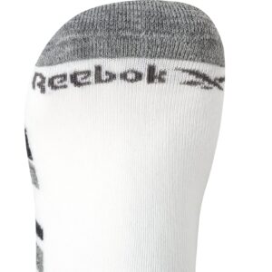 Reebok Men's Quarter Socks - 6 Pack Cushion Quarter Cut Ankle Socks for Men - Breathable Men's Athletic Socks (Size 6-12.5), Size 6-12.5, White