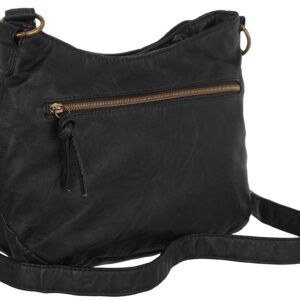 Stone Mountain Boat Shoulder Hobo Handbag One Size Black