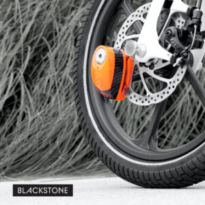 Blackstone Disc Brake Lock with 130 db alarm, Anti-theft Security Motorcycle Disc Lock (10 mm)