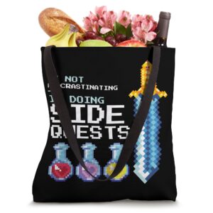 Gamer Funny - I'm Not Procrastinating I'm Doing Side Quests Tote Bag